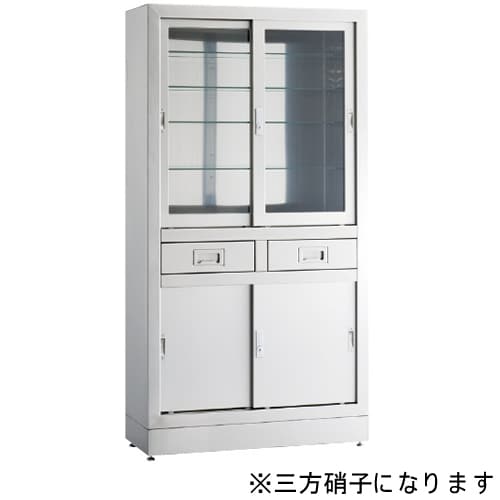 器械戸棚 三方硝子 KS−1213NG