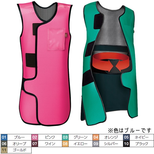 放射線防護用前掛 ブルー WFC5−25LL