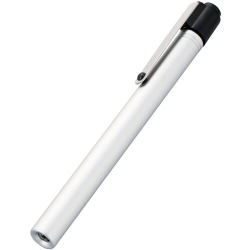 アルカプッシュライトLED暖色 ノック式 シルバー