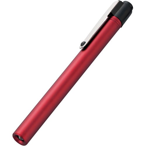 アルカプッシュライトLED白色 ノック式 レッド