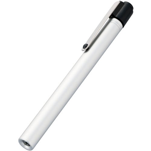 アルカプッシュライトLED白色 ノック式 シルバー