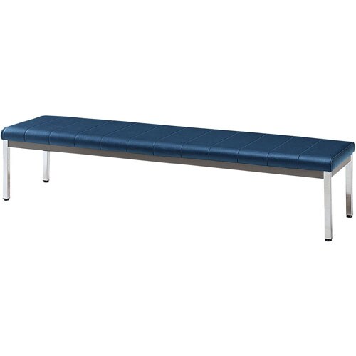長イス 背無 MY−N1008 ダークブルー