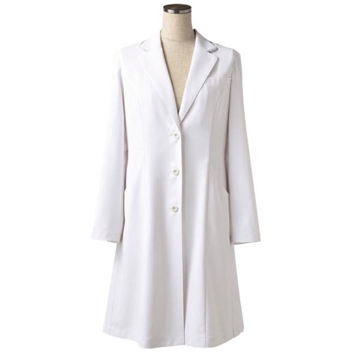 レディスドクターコート M ホワイト×アメリブルー