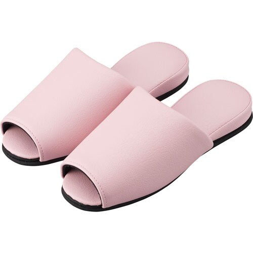 スリッパ(抗菌パステル)前開き ピンク