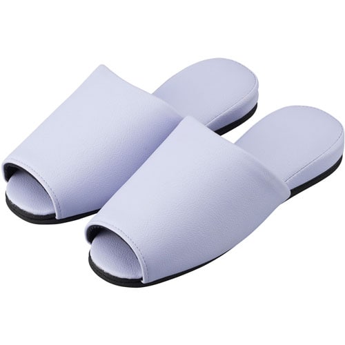 スリッパ(抗菌パステル)前開き ブルー