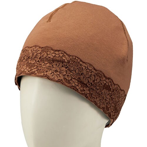 おしゃれキャップII(レース付) L ブラウン