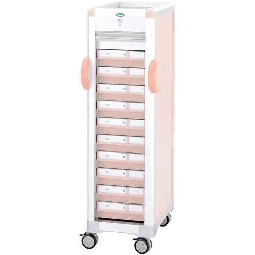 与薬カートLタイプ10床用 YT−9 ピーチ01