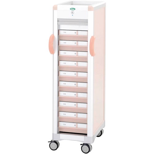 与薬カートLタイプ10床用 YT−16 ピーチ01