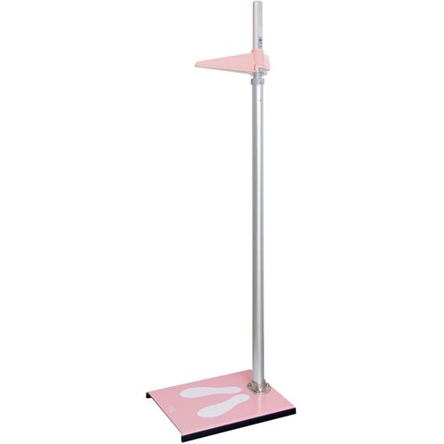 身長計デラックス型二段伸縮式 2.0m ピンク
