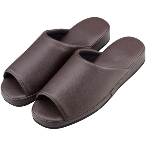 スリッパ(コンフォート)前開き ブラウン