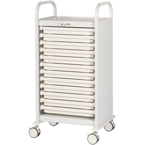 与薬カート 浅型 《トレー》ネオホワイト