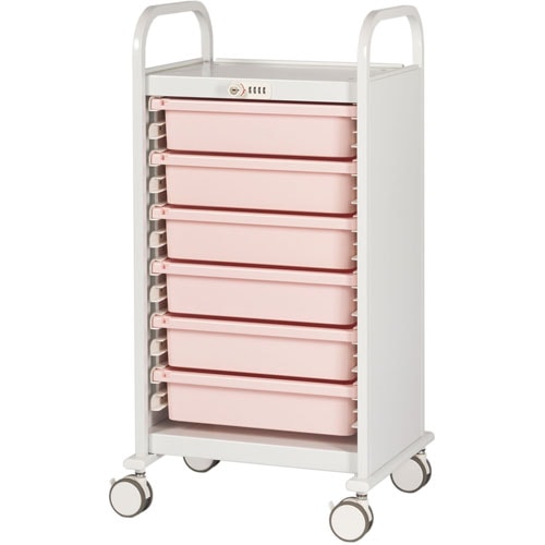 与薬カート 深型 《トレー》ピーチ