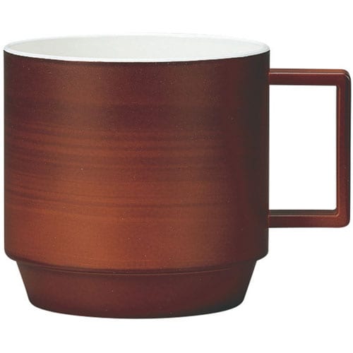 スタッキングマグ 370ml 木目ダーク