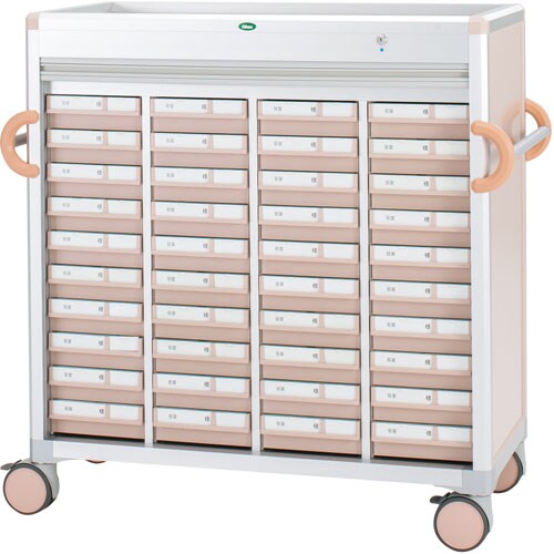 与薬カートLタイプ40床用YT−12ピーチ/ピーチ