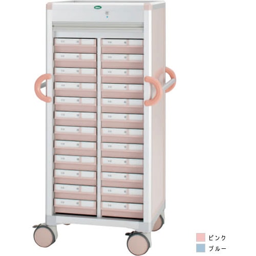 与薬カートLタイプ24床用 YT−8 ブルー