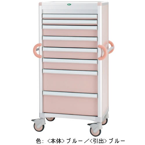 材料搬送カート 《本体》青/《引出》青