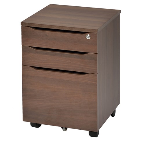 ユピタデスク 3段キャビネット ダーク