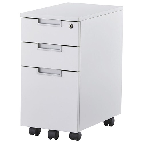 アソートデスク スリムワゴン ホワイト