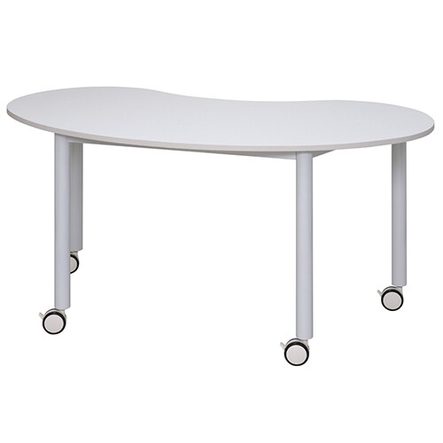 キャスターテーブル 豆型 ホワイト