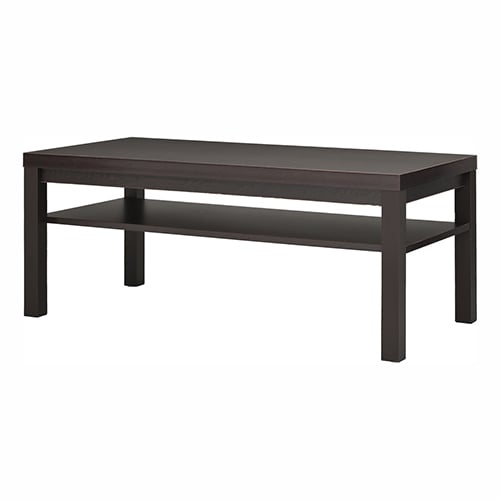 応接センターテーブル ワイド棚付 ダーク