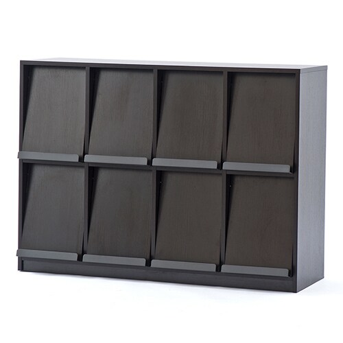 フラップシェルフ 4列2段 ダーク