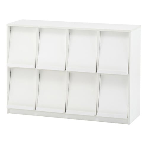 フラップシェルフ 4列2段 ホワイト