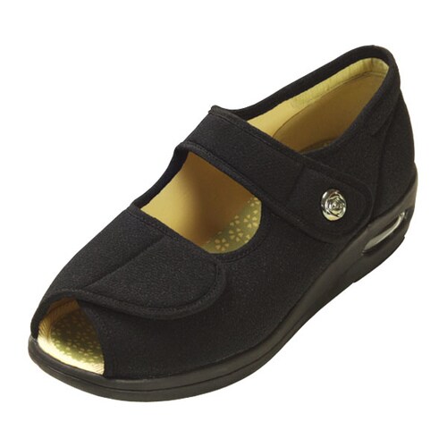 彩彩ーちりめんー ブラック 25.0cm