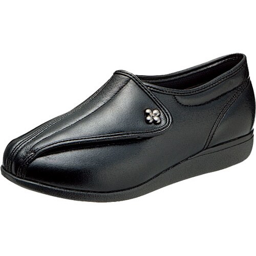 L011 両足ブラックスムース 24.0cm