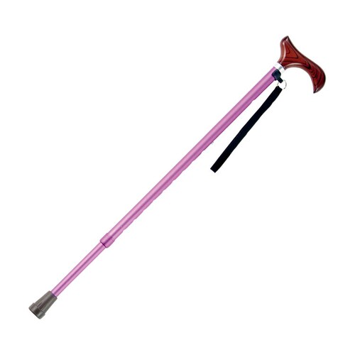 充実ステッキ 伸縮 マゼンダ