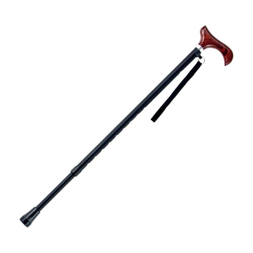 充実ステッキ 伸縮 ブラック