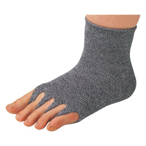 指ぬき健康ソックス L グレー