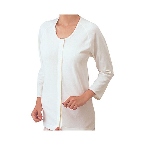 前開き7分袖 ワンタッチ肌着 婦人用 L