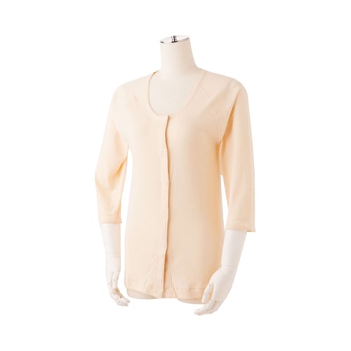 ワンタッチ式肌着 七分袖 婦人用 M ピンク