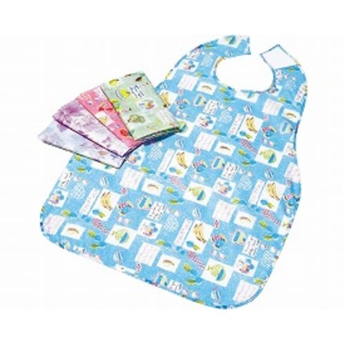 食事用エプロン C 花柄ピンク