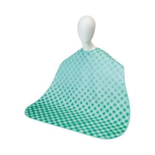 食事用エプロンSuper チェックグリーン