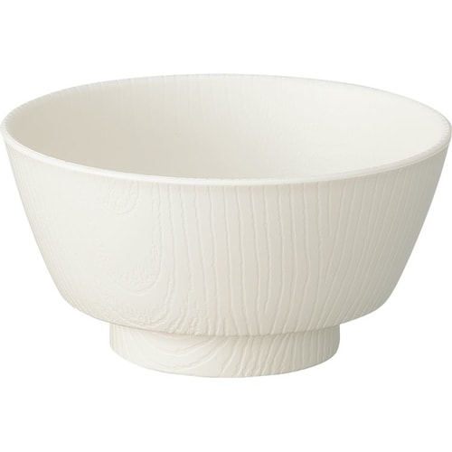 木目 持ちやすい汁椀 クリーム