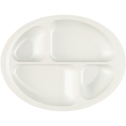 木目 すくいやすい仕切りプレート クリーム