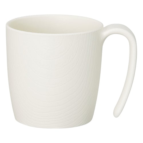 木目 持ちやすいコップ クリーム