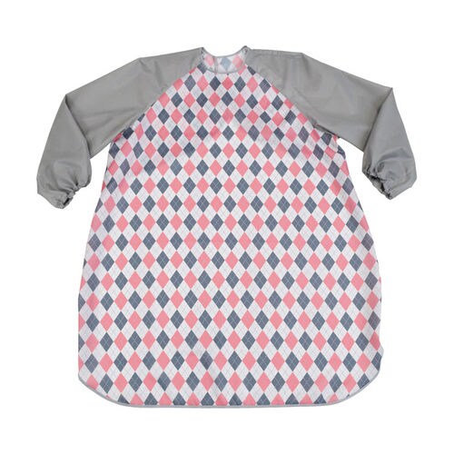 食事前掛(耐久はっ水) 袖付 ふくろうグレー