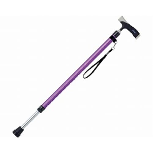 ソフトグリップ伸縮アルミ杖 ベーシック パープル