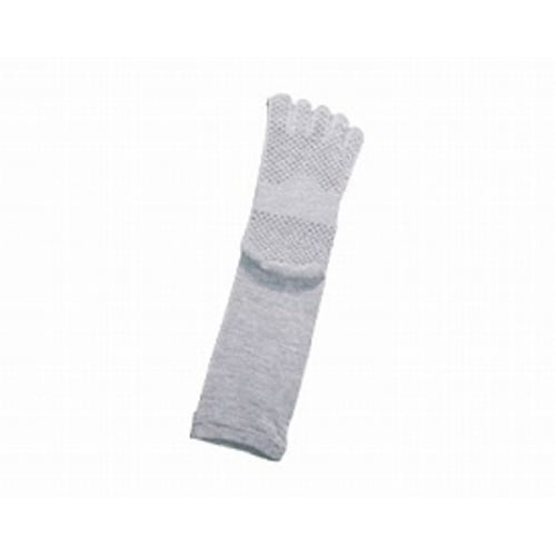 すべり止め付 5本指靴下 紳士用 グレー