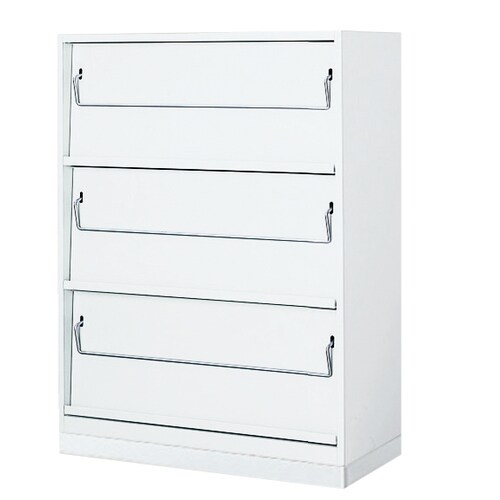 エディア 雑誌架3段ベ有壁固無下W8D45H10