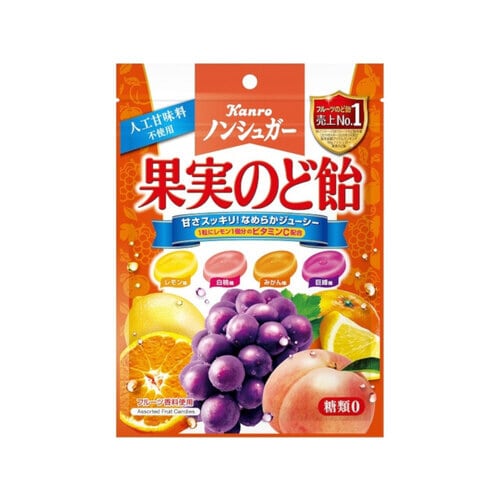 ノンシュガー 果実のど飴 90g x6