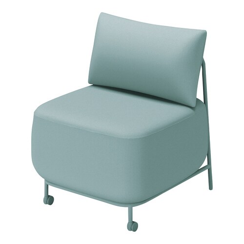 エニーソファ 背付き アッシュターコイズ