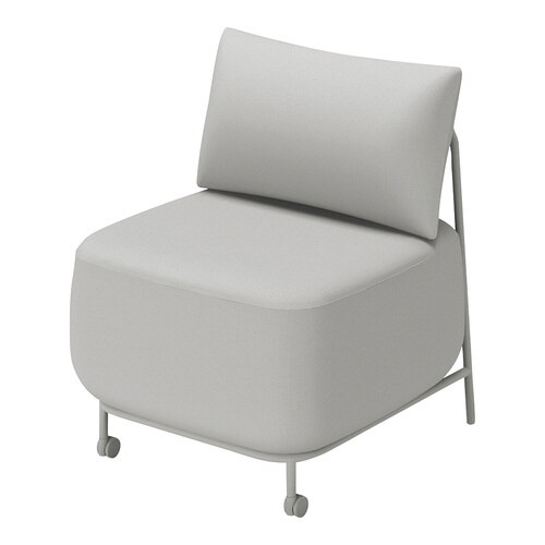 エニーソファ 背付き ライトグレー