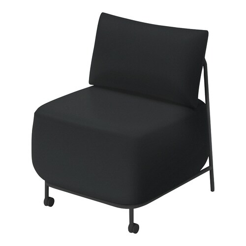 エニーソファ 背付き ブラック