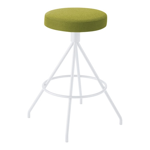 ハイスツール コーデ 固定脚(座回転)張くるみ