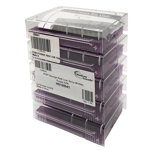 120541 5個入低温PCRラック紫