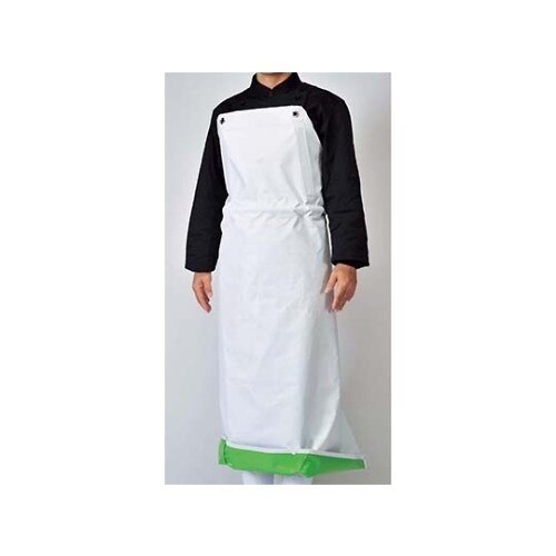 7748450 抗菌フィット前掛M白/緑