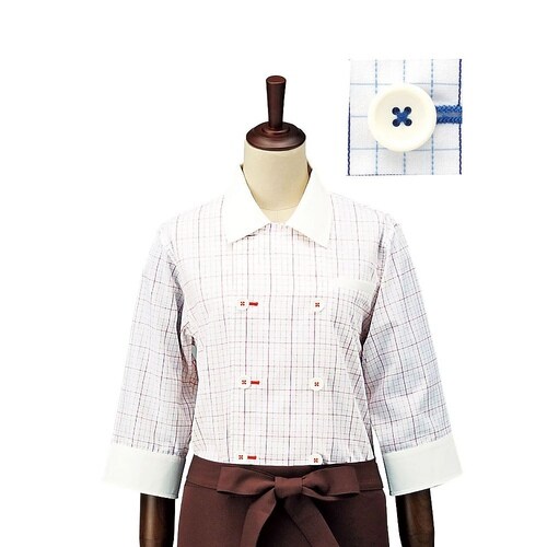 SKT5802 コックシャツブルー M